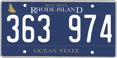 RI license plate 363974