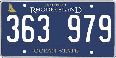 RI license plate 363979