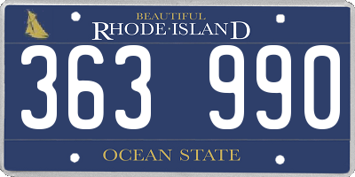 RI license plate 363990