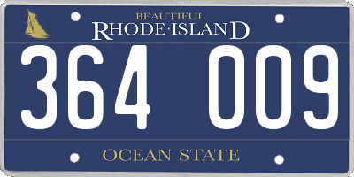 RI license plate 364009