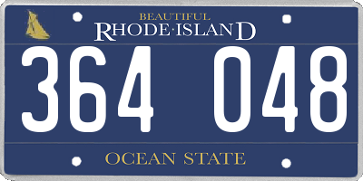 RI license plate 364048