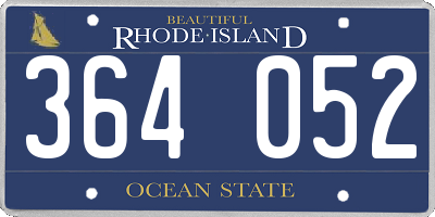 RI license plate 364052