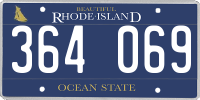 RI license plate 364069