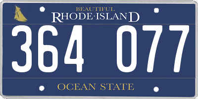 RI license plate 364077