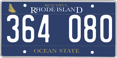 RI license plate 364080