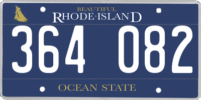 RI license plate 364082
