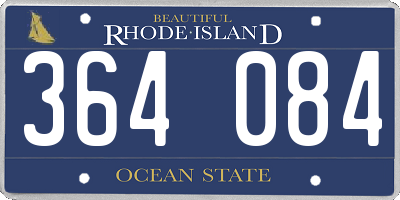 RI license plate 364084