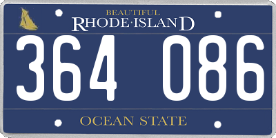 RI license plate 364086