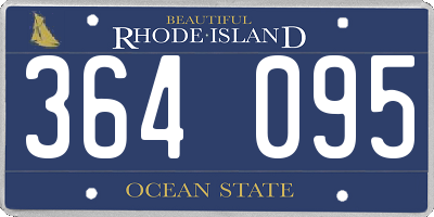 RI license plate 364095