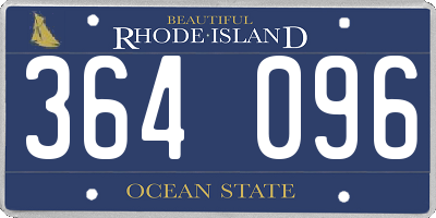 RI license plate 364096
