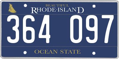 RI license plate 364097