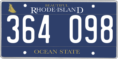 RI license plate 364098