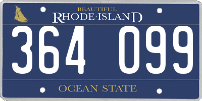 RI license plate 364099