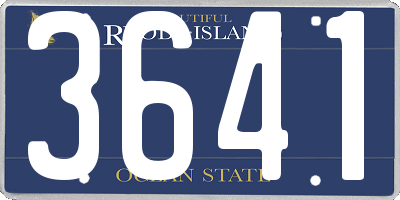 RI license plate 3641