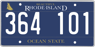 RI license plate 364101