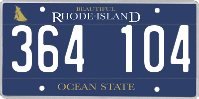 RI license plate 364104