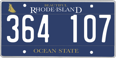 RI license plate 364107