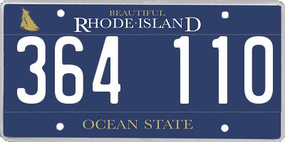 RI license plate 364110