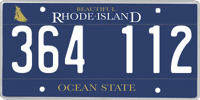 RI license plate 364112