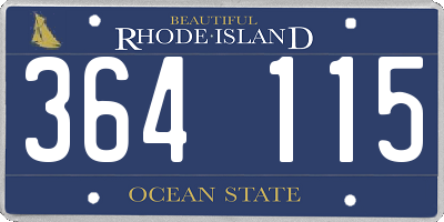 RI license plate 364115