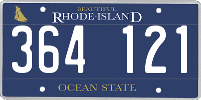 RI license plate 364121