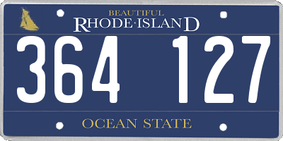 RI license plate 364127