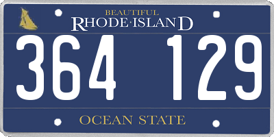 RI license plate 364129