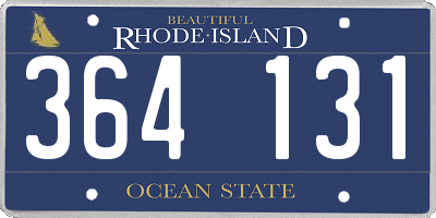 RI license plate 364131