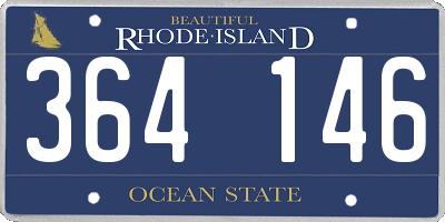 RI license plate 364146