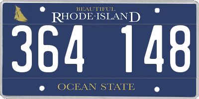 RI license plate 364148