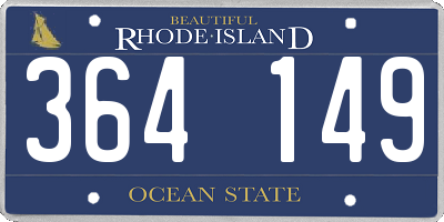 RI license plate 364149