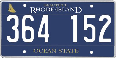 RI license plate 364152