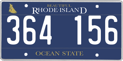 RI license plate 364156