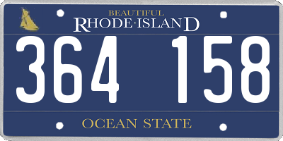 RI license plate 364158