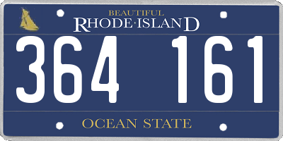 RI license plate 364161