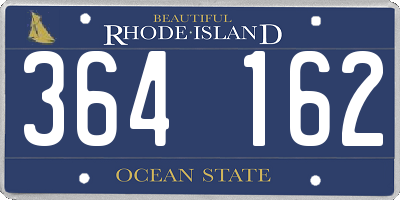 RI license plate 364162
