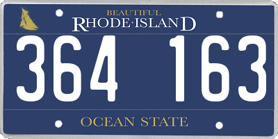 RI license plate 364163