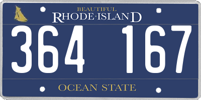 RI license plate 364167
