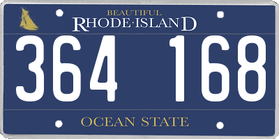RI license plate 364168