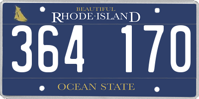 RI license plate 364170