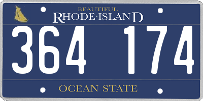 RI license plate 364174