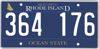 RI license plate 364176