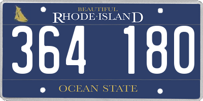 RI license plate 364180