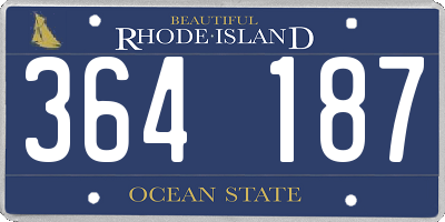 RI license plate 364187