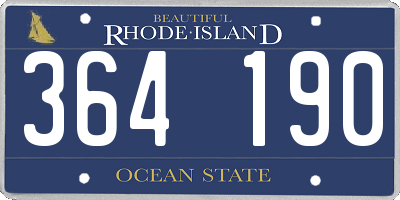 RI license plate 364190