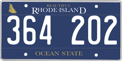 RI license plate 364202