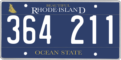 RI license plate 364211