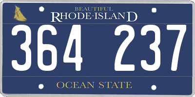 RI license plate 364237