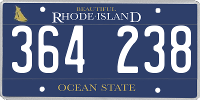 RI license plate 364238