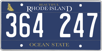 RI license plate 364247